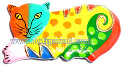 Magnet With Crazy Color, Handcarved From  Albesia Wood