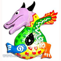 Magnet With Crazy Color, Handcarved From  Albesia Wood