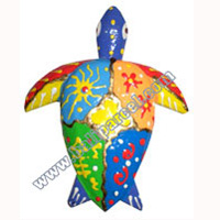 Magnet With Crazy Color, Handcarved From  Albesia Wood