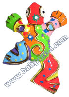 Magnet With Crazy Color, Handcarved From  Albesia Wood
