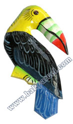 Magnet With Handpainted, Handcarved From  Albesia Wood