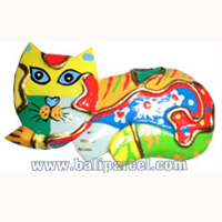 Magnet With Crazy Color, Handcarved From  Albesia Wood
