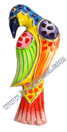 Magnet With Crazy Color, Handcarved From  Albesia Wood