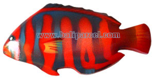Magnet With Airbrushed, Handcarved From  Albesia Wood