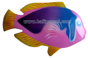 Magnet With Airbrushed, Handcarved From  Albesia Wood