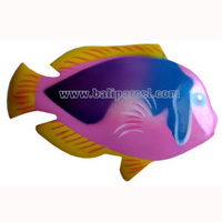 Magnet With Airbrushed, Handcarved From  Albesia Wood