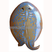 Magnet With Airbrushed, Handcarved From  Albesia Wood
