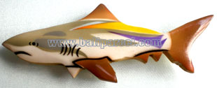 Magnet With Airbrushed, Handcarved From  Albesia Wood