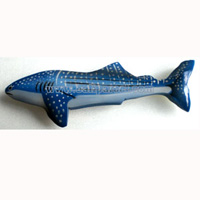 Magnet With Airbrushed, Handcarved From  Albesia Wood
