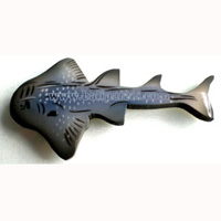 Magnet With Airbrushed, Handcarved From  Albesia Wood
