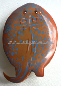 Magnet With Airbrushed, Handcarved From  Albesia Wood