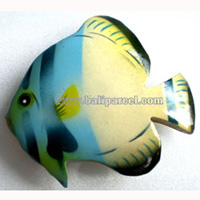 Magnet With Airbrushed, Handcarved From  Albesia Wood