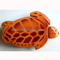 Magnet With Airbrushed, Handcarved From  Albesia Wood
