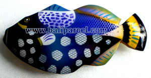 Magnet With Airbrushed, Handcarved From  Albesia Wood