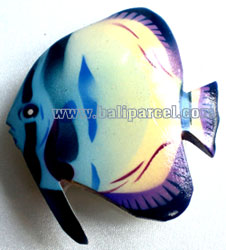 Magnet With Airbrushed, Handcarved From  Albesia Wood
