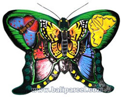 Wooden Painted Butterfly Puzzle, And 5 Small Butterflys.