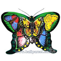 Wooden Painted Butterfly Puzzle, And 5 Small Butterflys.