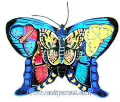 Wooden Painted Butterfly Puzzle, And 5 Small Butterflys.