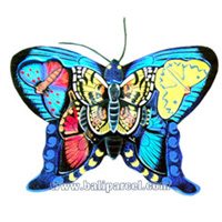 Wooden Painted Butterfly Puzzle, And 5 Small Butterflys.
