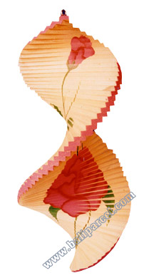 Wooden Wind Dancer With Flowers Painted