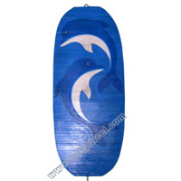 Wooden Wind Dancer With Dolphins Painted