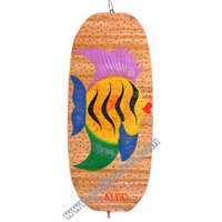 Wooden Wind Dancer With Fish Painted
