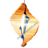 Wooden Wind Dancer With Marlin Painted