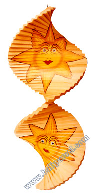 Wooden Wind Dancer With Sun Flower Painted