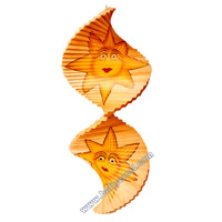 Wooden Wind Dancer With Sun Flower Painted