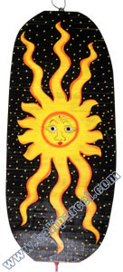 Wooden Wind Dancer With Sun Painted