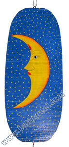 Wooden Wind Dancer With Moon Painted