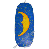 Wooden Wind Dancer With Moon Painted