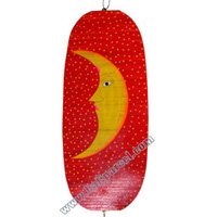 Wooden Wind Dancer With Moon Painted