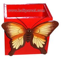 Pencil Holder, Handpainted With Butterfly.
