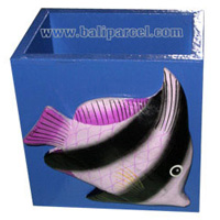 Pencil Holder, Handpainted With Fish