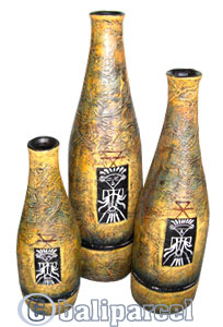 Handpainted Terracotta Set Of 3