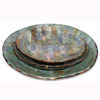 Set Of 3 Bowls, Handmade From Shell 
