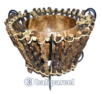 Bowl, Handmade From Wood And Coconut