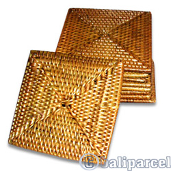 Coaster Set Of 10, Handmade From Rattan.