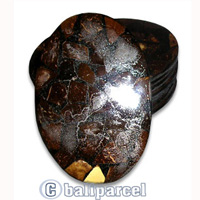 Coaster Set Of 10, Handmade From Resin Inlaid With Coconut.