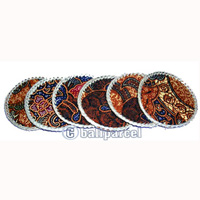 Coaster Set Of 6, With Batik Motive.