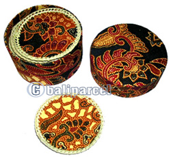 Coaster Set Of 12, With Batik Motive And Box.