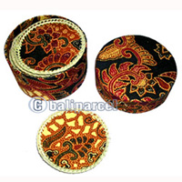 Coaster Set Of 12, With Batik Motive And Box.