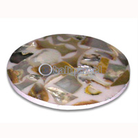 Coaster Set Of 10, Handmade From Sea Shell.