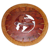 Placemate, Handmade From Rattan And Wood. 