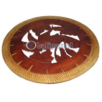 Placemate, Handmade From Rattan And Wood. 