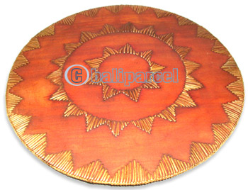 Placemate, Handmade From Rattan And Wood. 