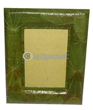Picture Frame, Handmade With Leaf