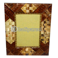 Picture Frame, Handmade With Leaf