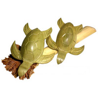 Wooden 2 Turtles, With Parasite Wood